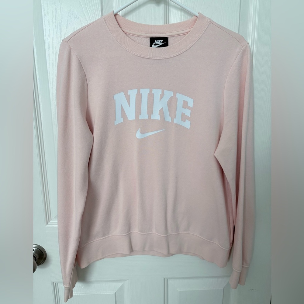 Nike Light Pink Sweatshirt with White Logo